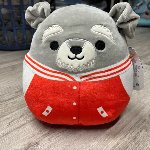 Squishmallows Other - NWT Squishmallows 8" Shaun the Schnauzer in Varsity Jacket - Series 42
